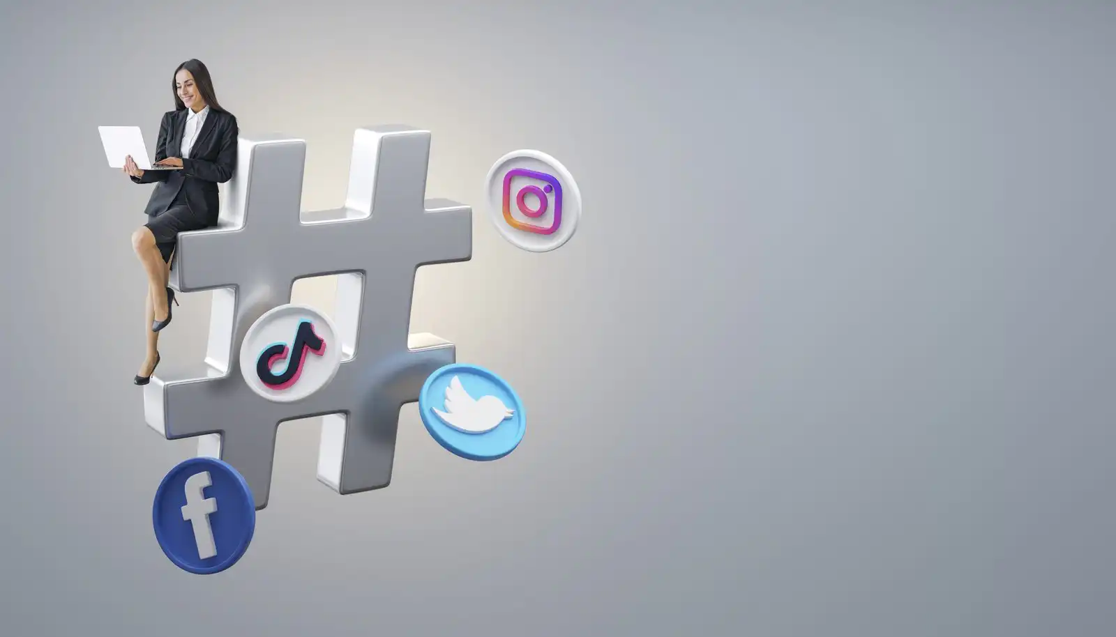 social media concept with device scaled