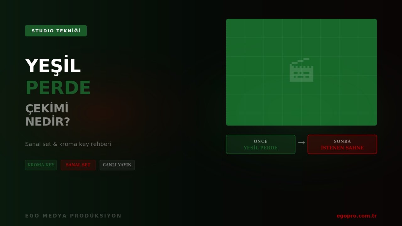 Green screen yeşil perde çekimi nedir - kroma key sanal set rehberi